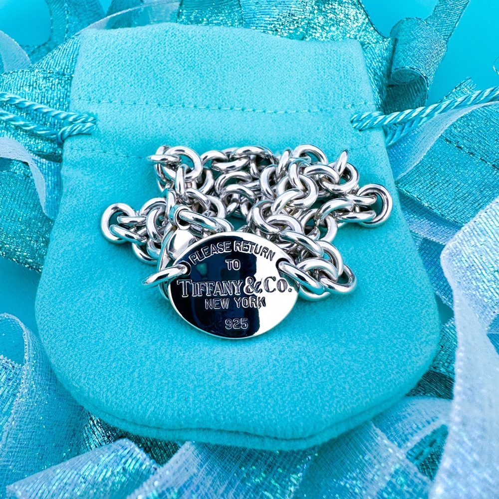 Tiffany & Co Oval Tag Choker Return To Tiffany